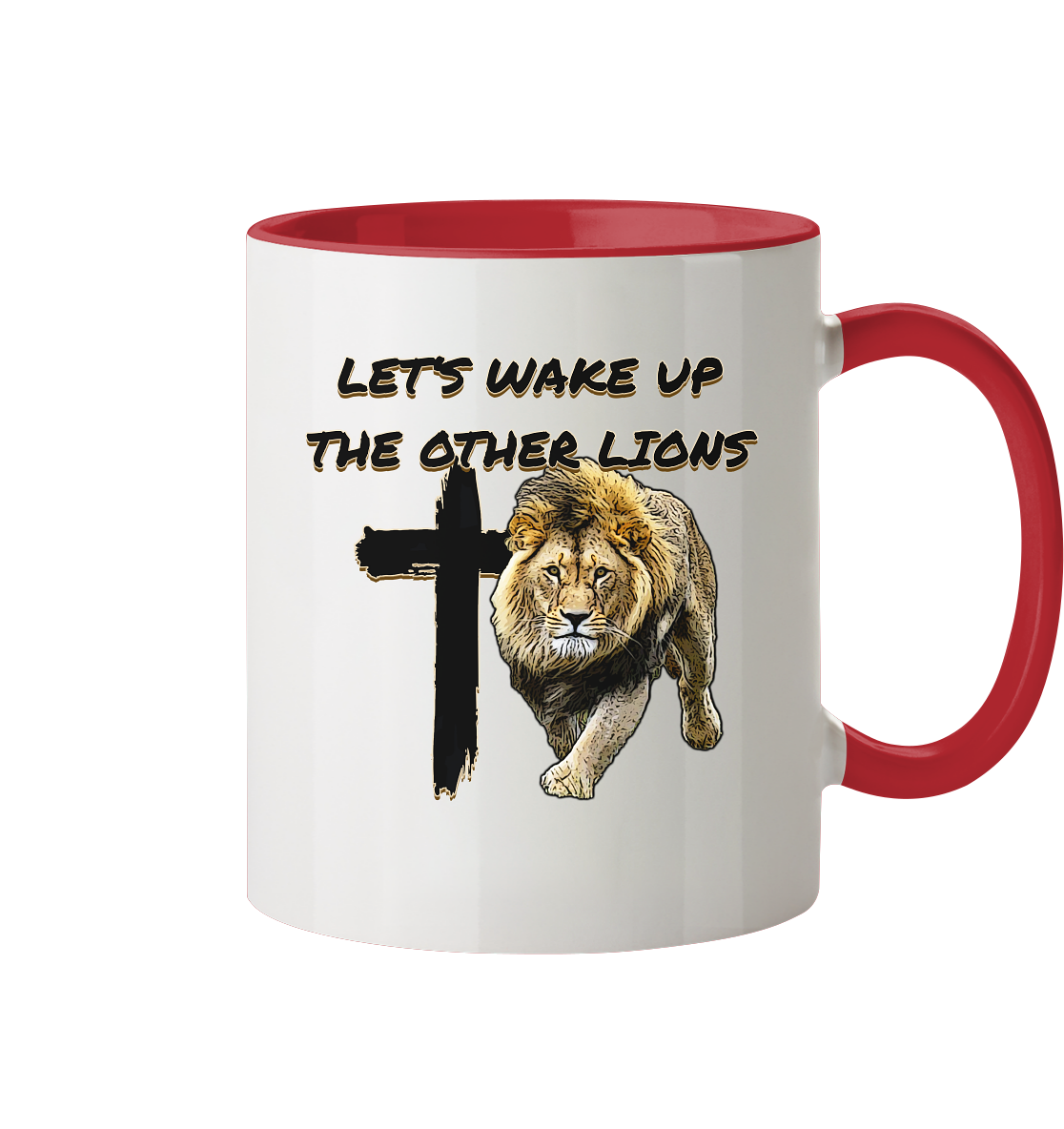 Let's Wake Up the other Lions - Tasse zweifarbig - GfoitMa - Rot / 330ml