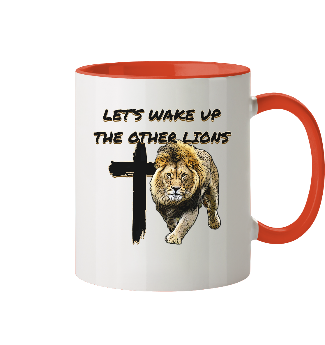 Let's Wake Up the other Lions - Tasse zweifarbig - GfoitMa - Orange / 330ml