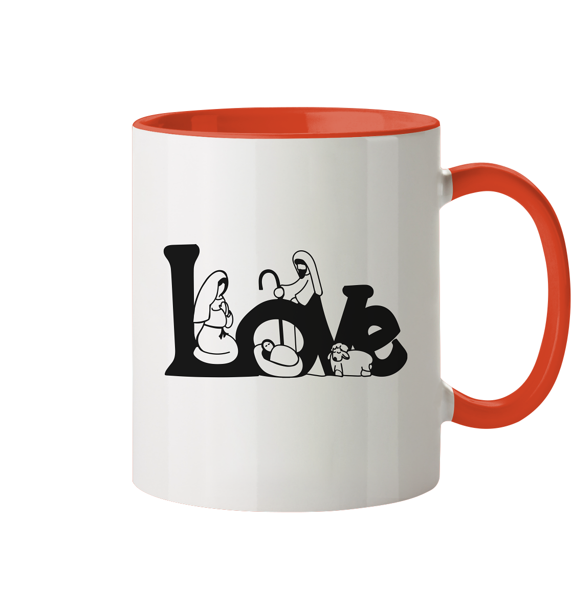 Die Liebe die wir zu Weihachten erleben - Tasse zweifarbig