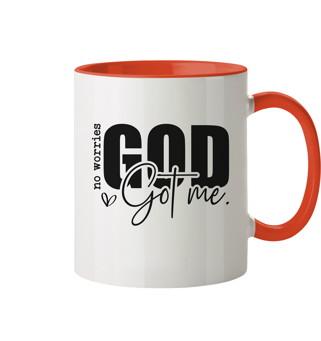 Keine Sorgen, Gott hält mich fest - Tasse zweifarbig