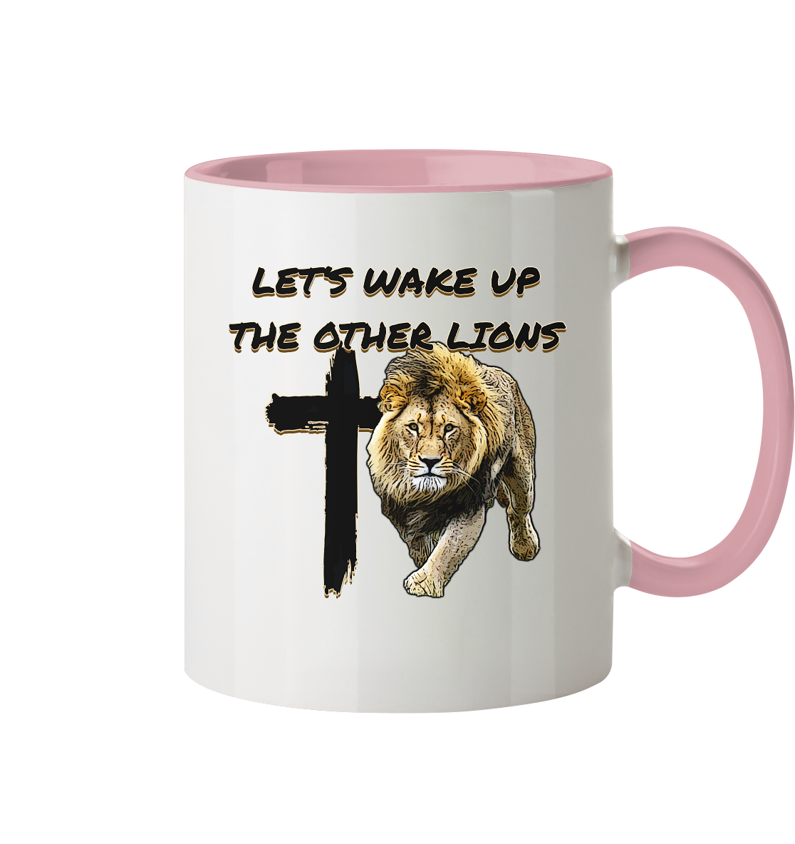 Let's Wake Up the other Lions - Tasse zweifarbig - GfoitMa - Altrosa / 330ml