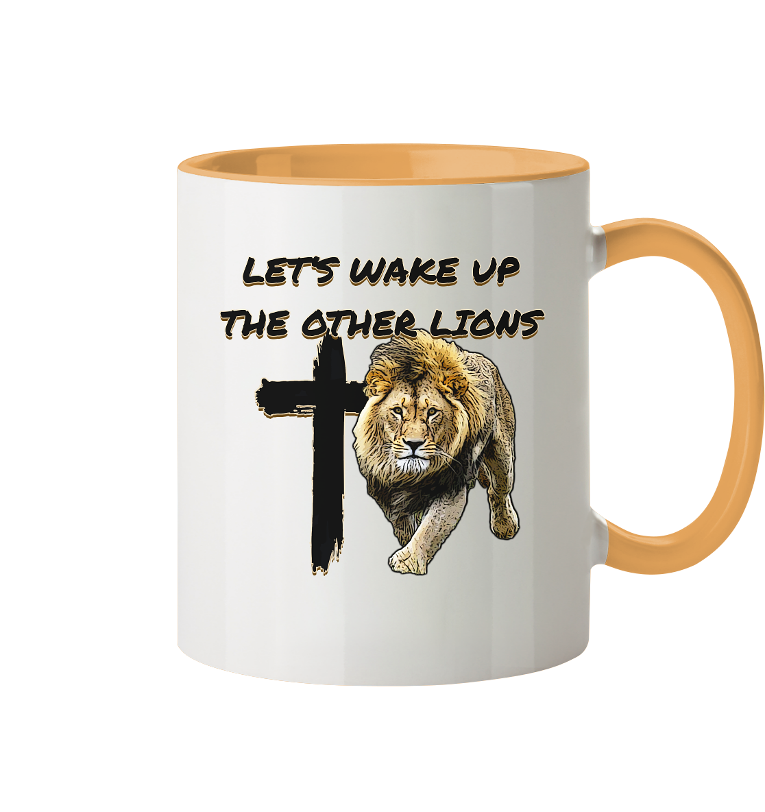 Let's Wake Up the other Lions - Tasse zweifarbig - GfoitMa - Goldgelb / 330ml