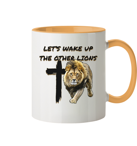 Let's Wake Up the other Lions - Tasse zweifarbig - GfoitMa - Goldgelb / 330ml