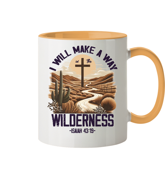 I Will Make a Way in the Wilderness - Isaiah 43:19 - two-tone mug
