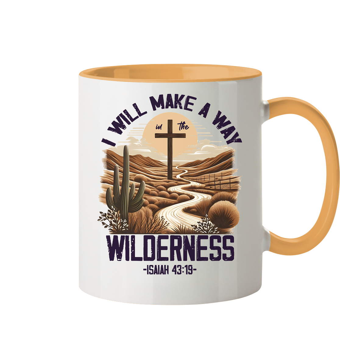 I Will Make a Way in the Wilderness – Isaiah 43:19 - Tasse zweifarbig