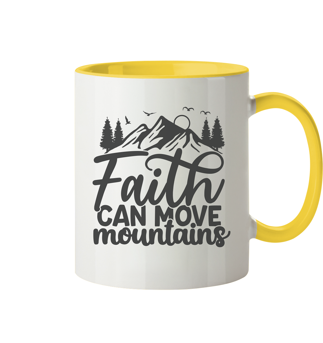 Glaube versetzt Berge - Tasse zweifarbig