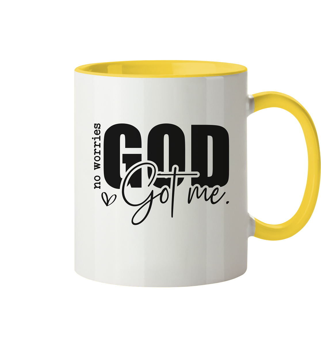 Keine Sorgen, Gott hält mich fest - Tasse zweifarbig