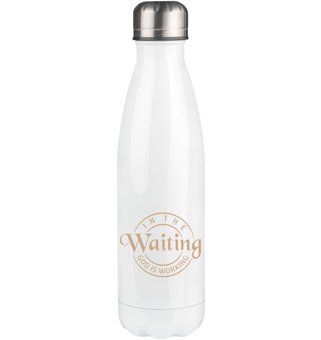 Im Warten wirkt Gott - Thermoflasche 500ml - GfoitMa - White / 500ml