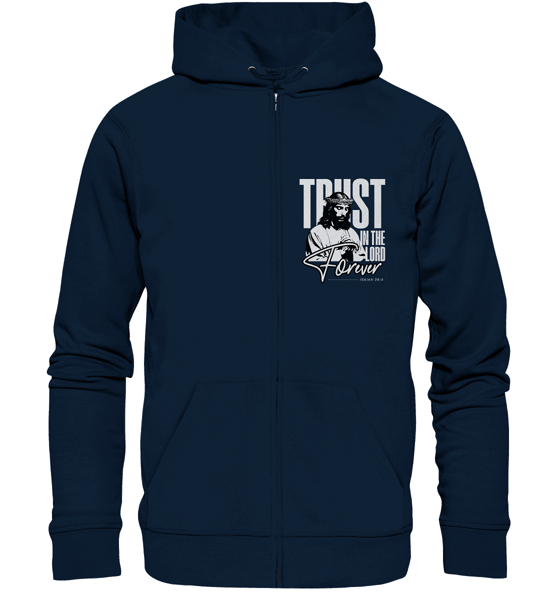 Trust in the Lord Forever – Eine Botschaft des unerschütterlichen Glaubens - Zipper - GfoitMa - Navy / S