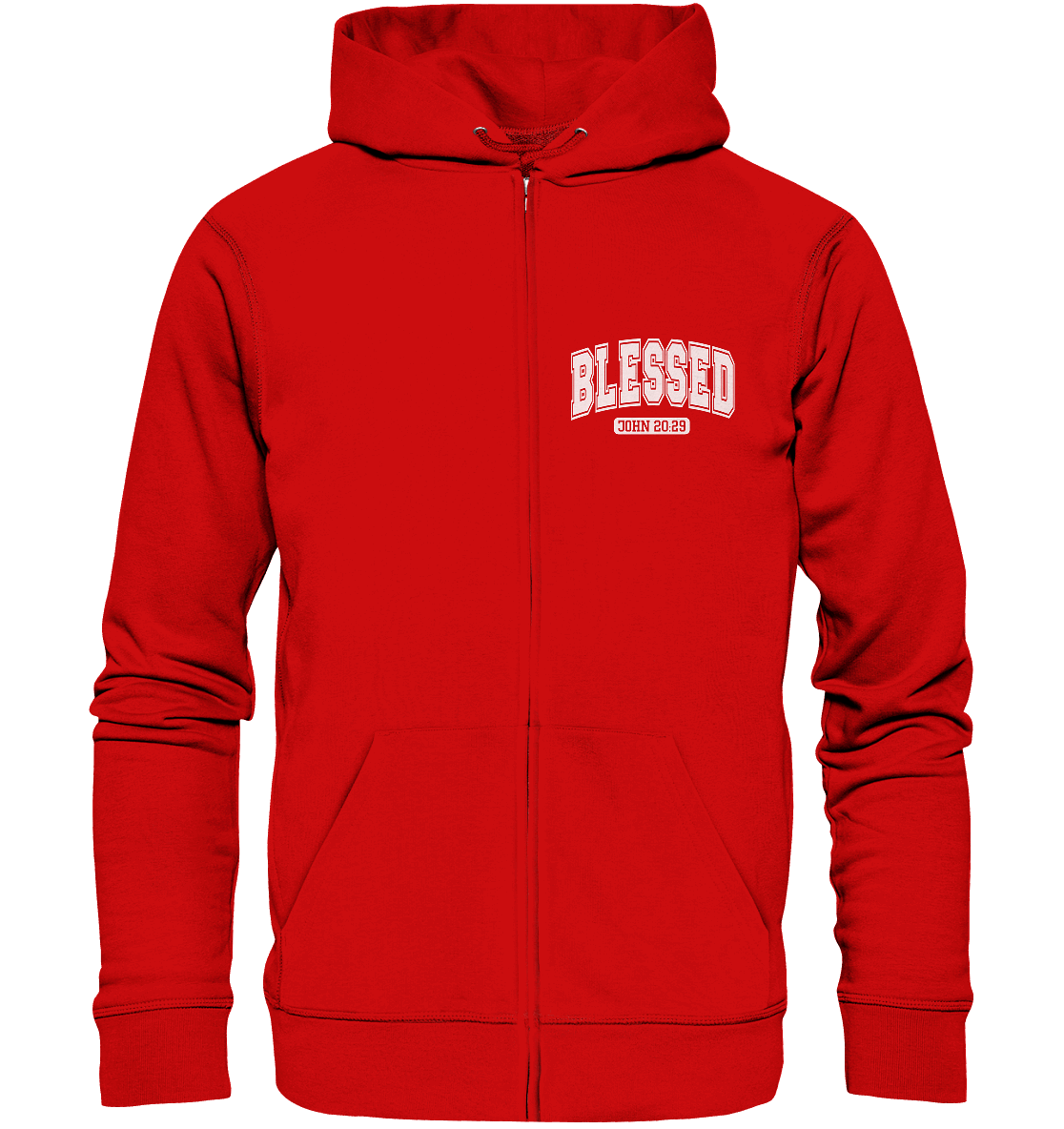 Blessed – John 20:29 - Zipper - GfoitMa - Red / S