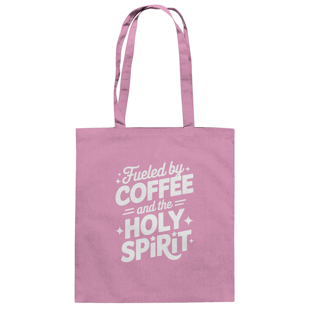 Fueled by Coffee & the Holy Spirit – Alltag mit Kraft von oben - Baumwolltasche - Taschen - Classic Pink - GfoitMa