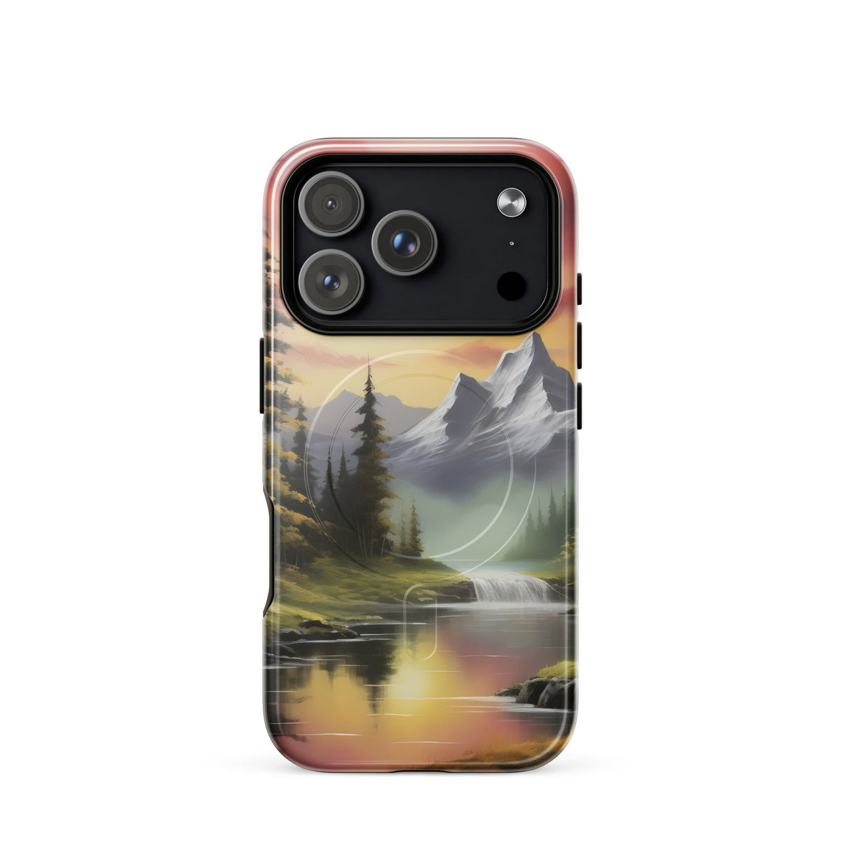 Gemalte Berglandschaft - Hardcase iPhone®-Hülle mit MagSafe® - iPhone 17 Pro - GfoitMa