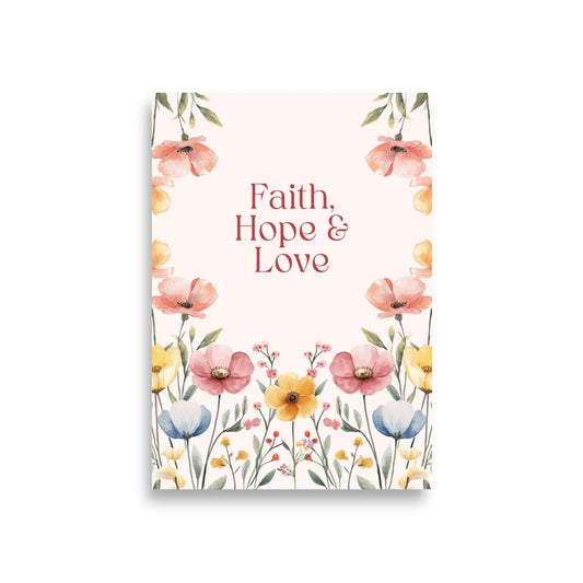 Glaube, Hoffnung & Liebe - Poster - A1 (23.3″×33.1″) - GfoitMa