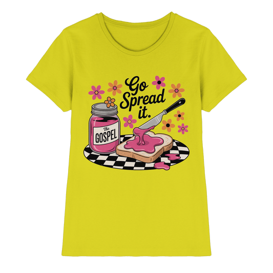 Go Spread It – The Gospel | Christliche Produkte - Ladies Premium Shirt - Lady-Shirts - White - GfoitMa