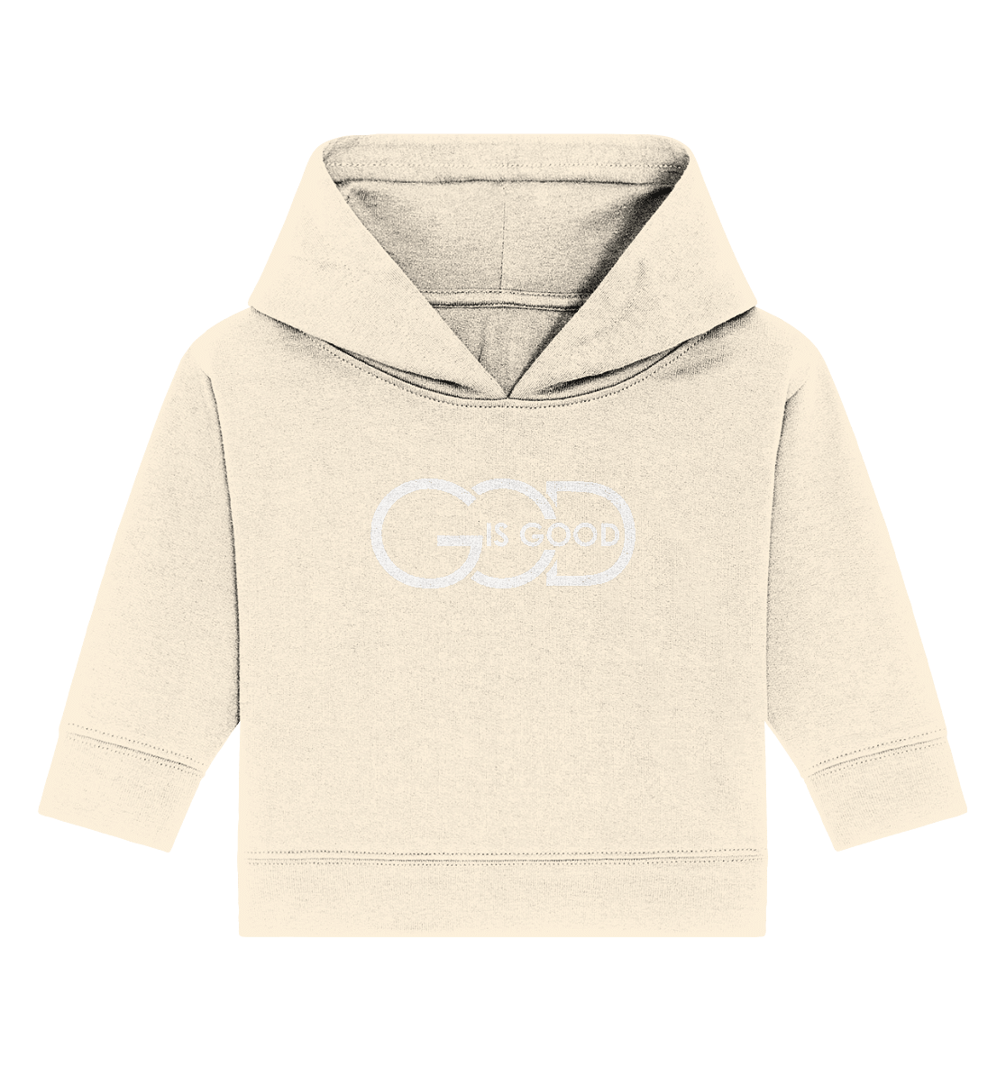 God is Good | Christliche Kleidung - Baby Organic Hoodie - Kids & Babys - Natural Raw - GfoitMa