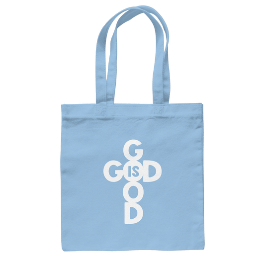 God is Good | Christliche Kleidung & Geschenke im Kreuz-Design - Baumwolltasche - Taschen - Sky Blue - GfoitMa