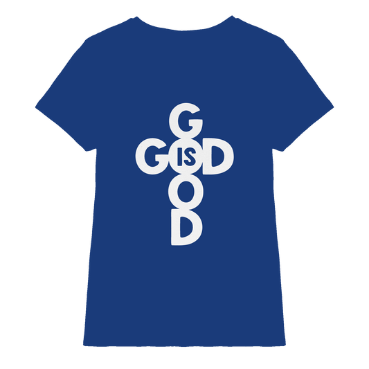 God is Good | Christliche Kleidung & Geschenke im Kreuz-Design - Ladies Premium Shirt - Lady-Shirts - Royal Blue - GfoitMa