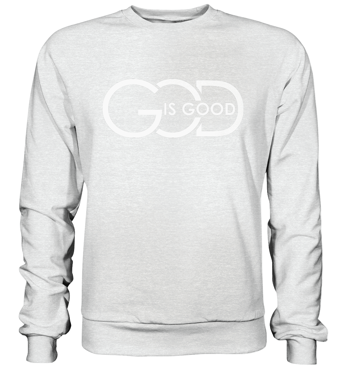 God is Good | Christliche Kleidung - Premium Sweatshirt - Sweatshirts - Heather Grey (meliert) - GfoitMa