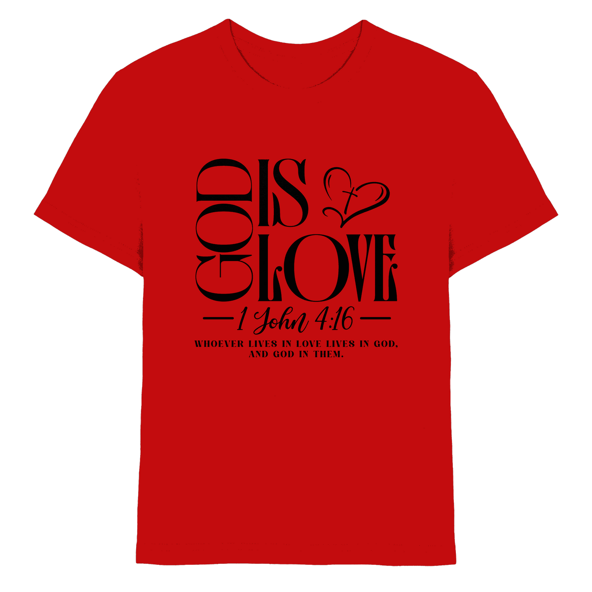 God Is Love – 1. John 4:16 | Ein Statement des Glaubens - Kids Premium Shirt - Kids & Babys - Red - GfoitMa