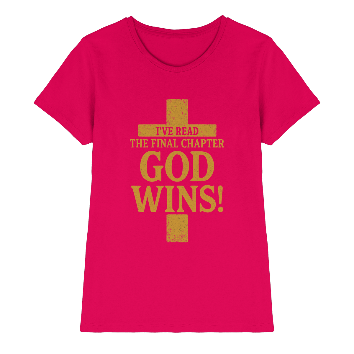 GOD WINS – Das Ende steht fest | Christliche Kleidung & Geschenke im Kreuz-Design - Ladies Premium Shirt - Lady-Shirts - Sorbet - GfoitMa