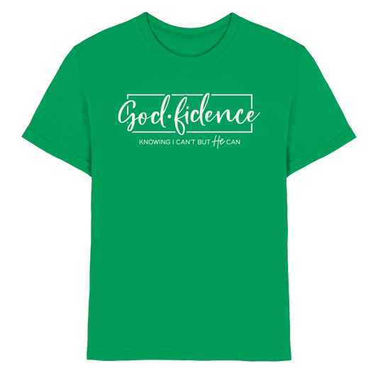 God.fidence – Knowing I can’t but He can | Christliche Kleidung - Kids Premium Shirt - Kids & Babys - Kelly Green - GfoitMa