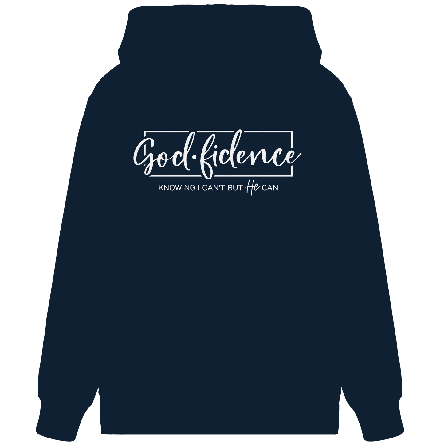 God.fidence – Knowing I can’t but He can | Christliche Kleidung - Organic Zipper - Jacken/ Zipper - French Navy - GfoitMa