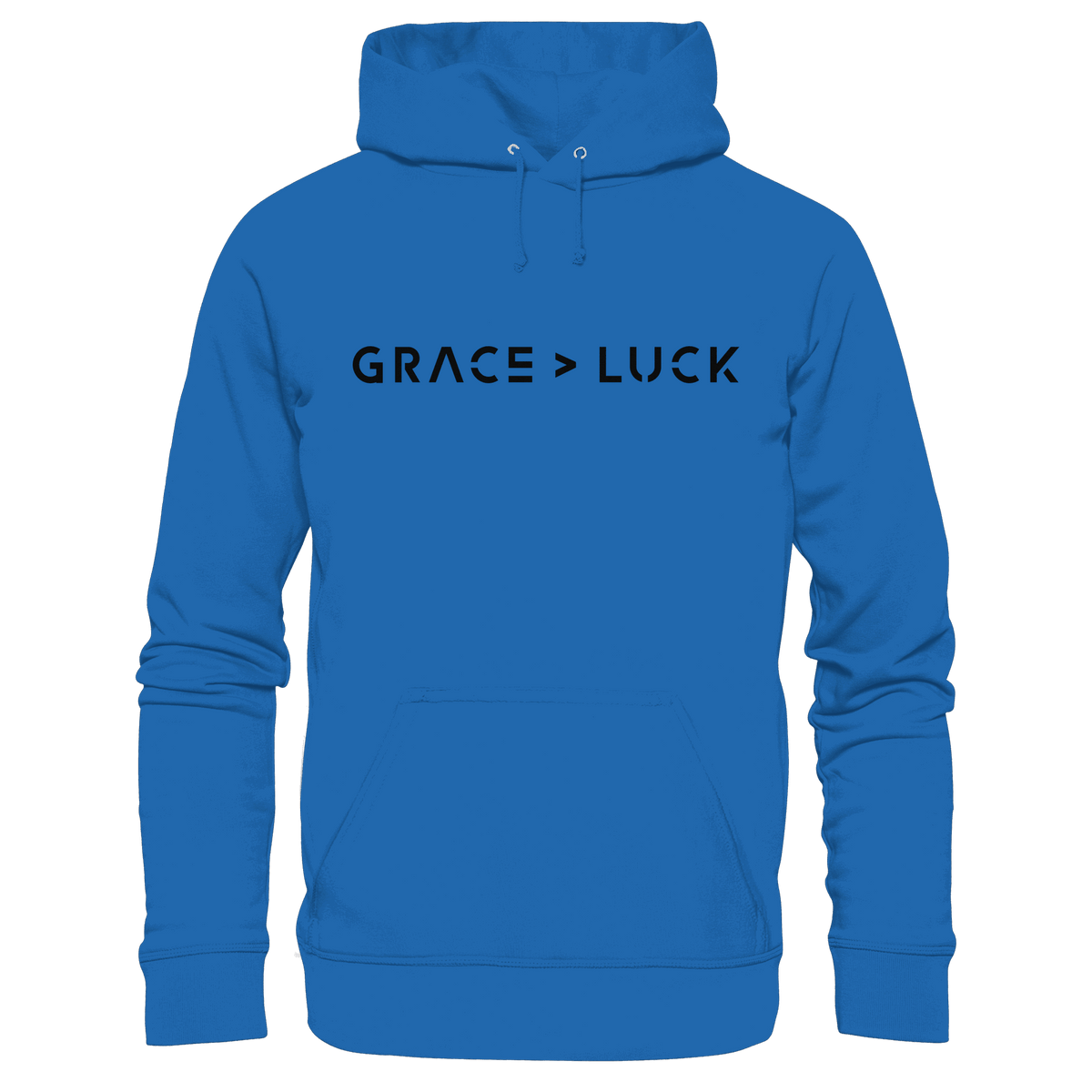 Grace > Luck | Christliches Design über Gottes Gnade - Kids Premium Hoodie - Kids & Babys - Royal Blau - GfoitMa