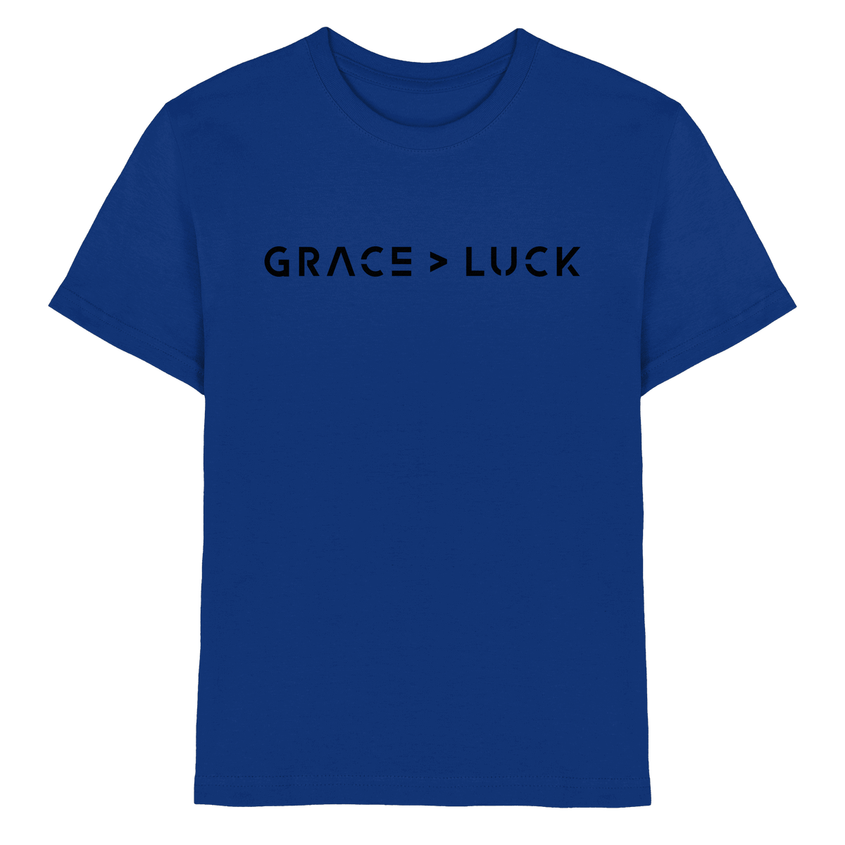 Grace > Luck | Christliches Design über Gottes Gnade - Kids Premium Shirt - Kids & Babys - Royal Blue - GfoitMa