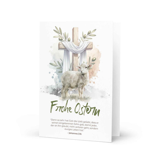 Frohe Ostern – Gottes Liebe in Johannes 3:16 - Grußkarte