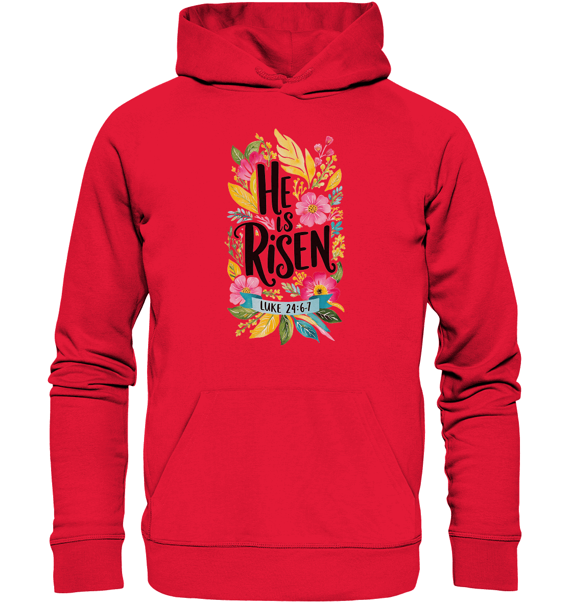 He Is Risen – Die Schönheit der Auferstehung (Vorne) | Christliche Kleidung - Premium Unisex Hoodie - Hoodies - Royal Blau - GfoitMa