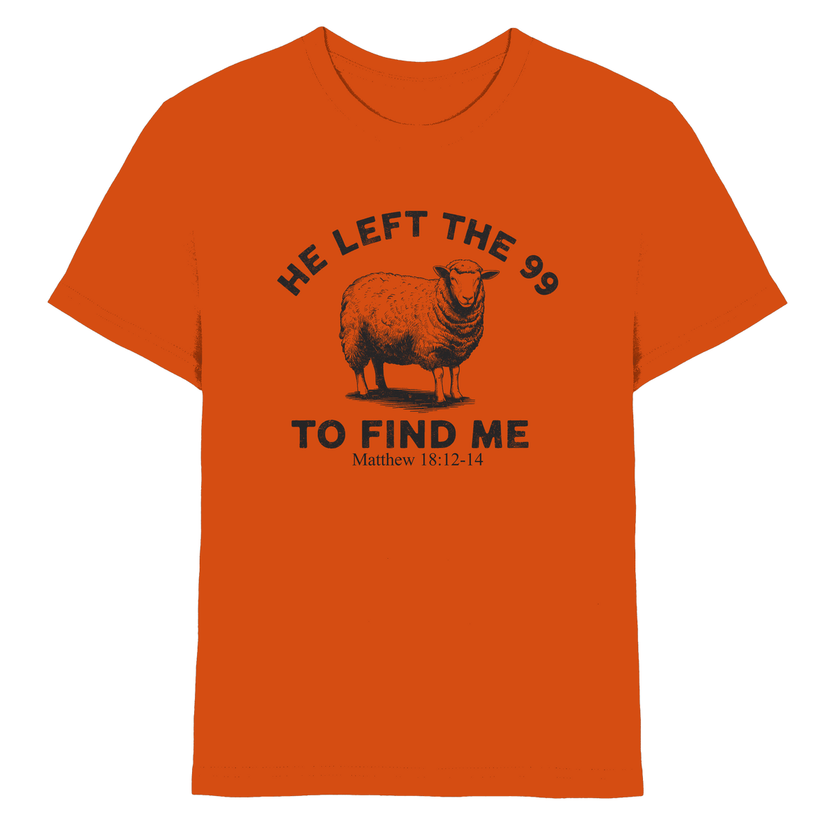 He Left the 99 to Find Me | Persönliches Glaubensbekenntnis - Kids Premium Shirt - Kids & Babys - Orange - GfoitMa