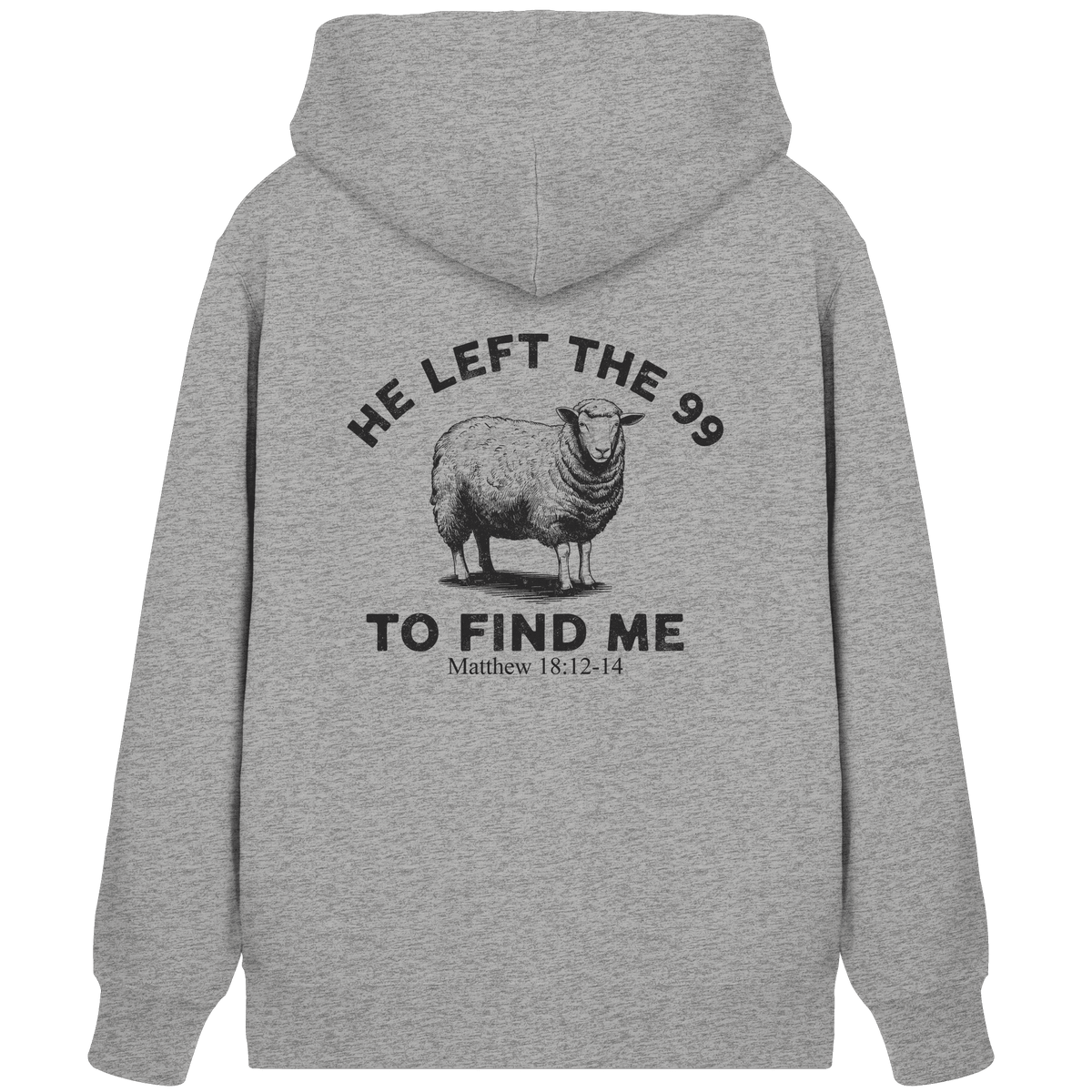 He Left the 99 to Find Me | Persönliches Glaubensbekenntnis - Organic Zipper - Jacken/ Zipper - Heather Grey - GfoitMa