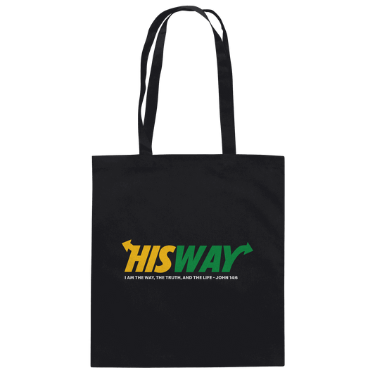 His Way – John 14:6 | Christliches Statement Design mit Johannes 14,6 - Baumwolltasche - Taschen - Black - GfoitMa