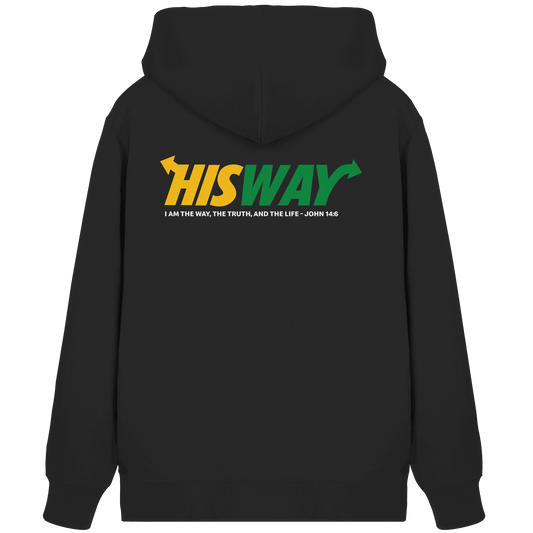 His Way – John 14:6 | Christliches Statement Design mit Johannes 14,6 - Organic Zipper - Jacken/ Zipper - Black - GfoitMa