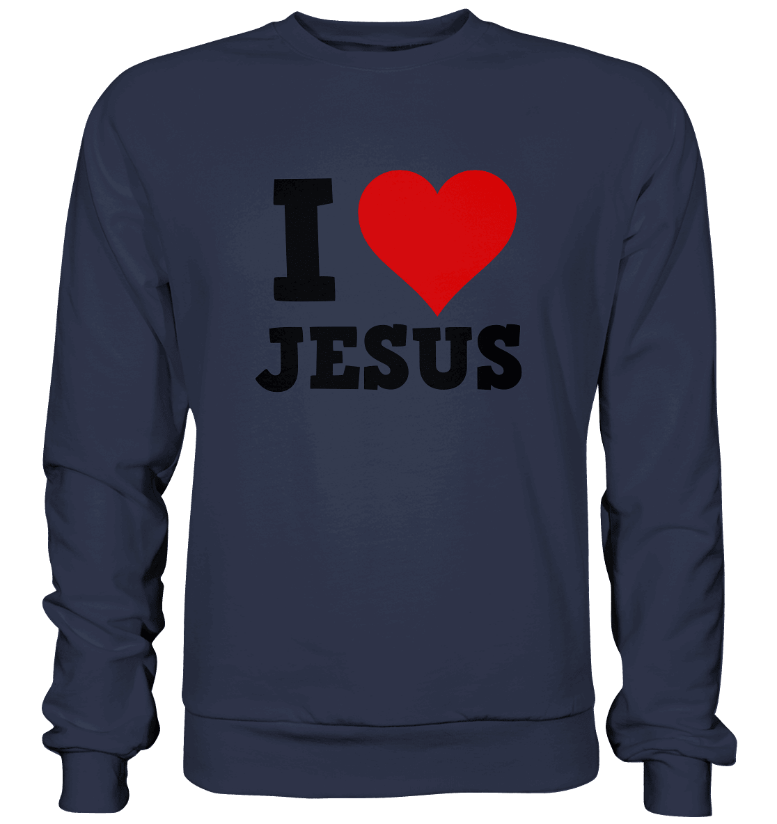 I Love Jesus - Premium Sweatshirt - Sweatshirts - Deep Navy - GfoitMa