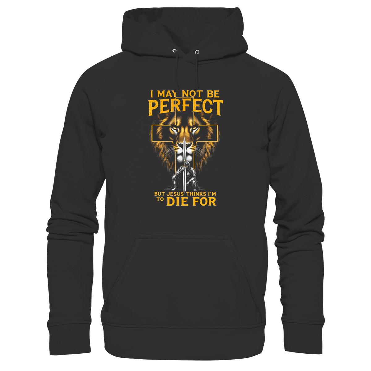 I May Not Be Perfect, But Jesus Thinks I’m to Die For | Christliches Design mit Botschaft der Gnade - Kids Premium Hoodie - Kids & Babys - Black - GfoitMa