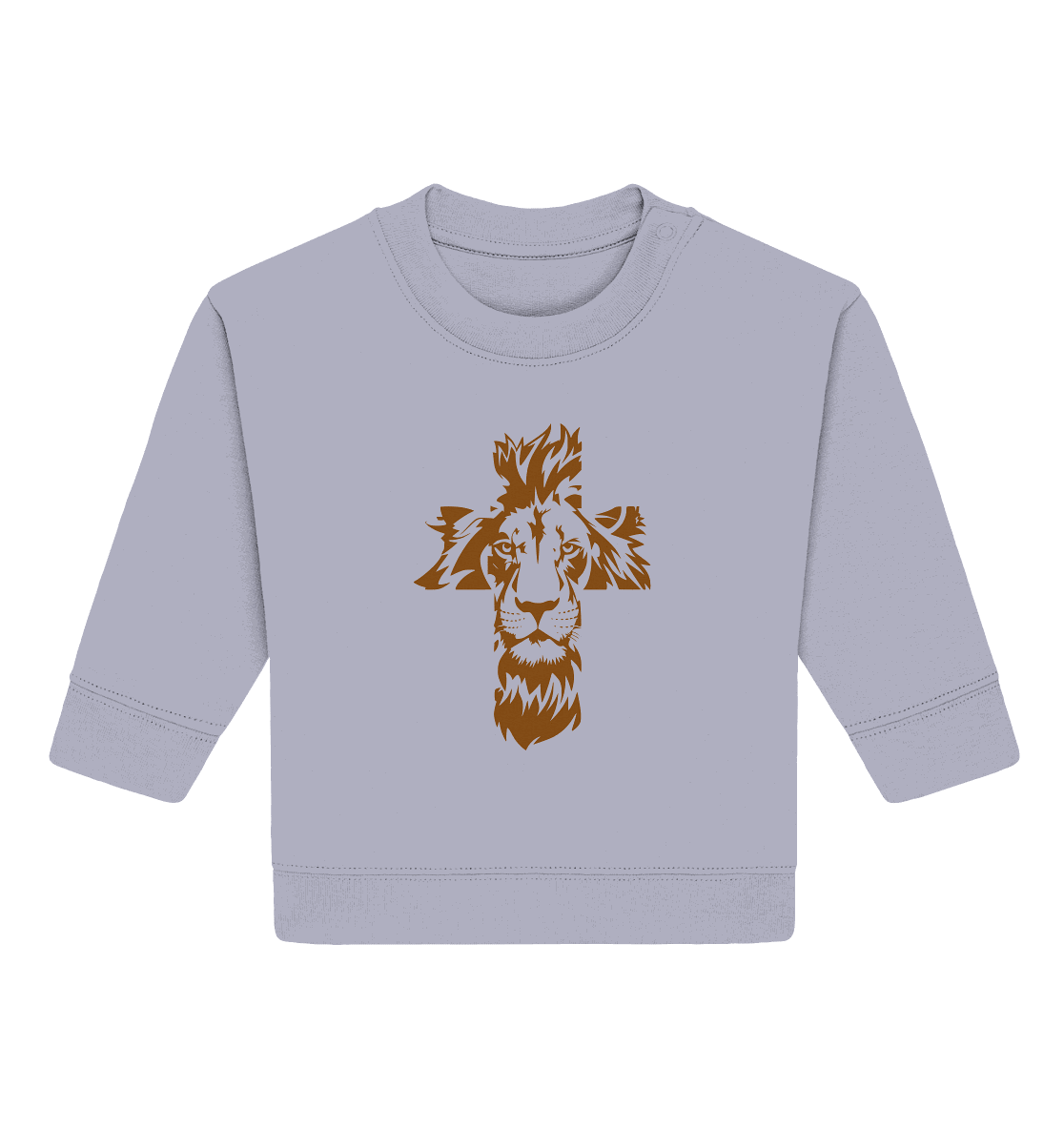 Im Zeichen des Löwen – Fest verwurzelt im Glauben | Christliche Kleidung - Baby Organic Sweatshirt - Kids & Babys - Serene Blue - GfoitMa