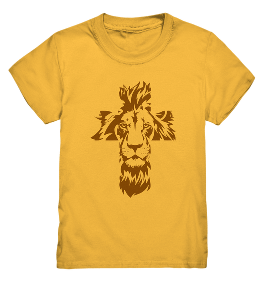 Im Zeichen des Löwen – Fest verwurzelt im Glauben | Christliche Kleidung - Kids Premium Shirt - Kids & Babys - Gold - GfoitMa