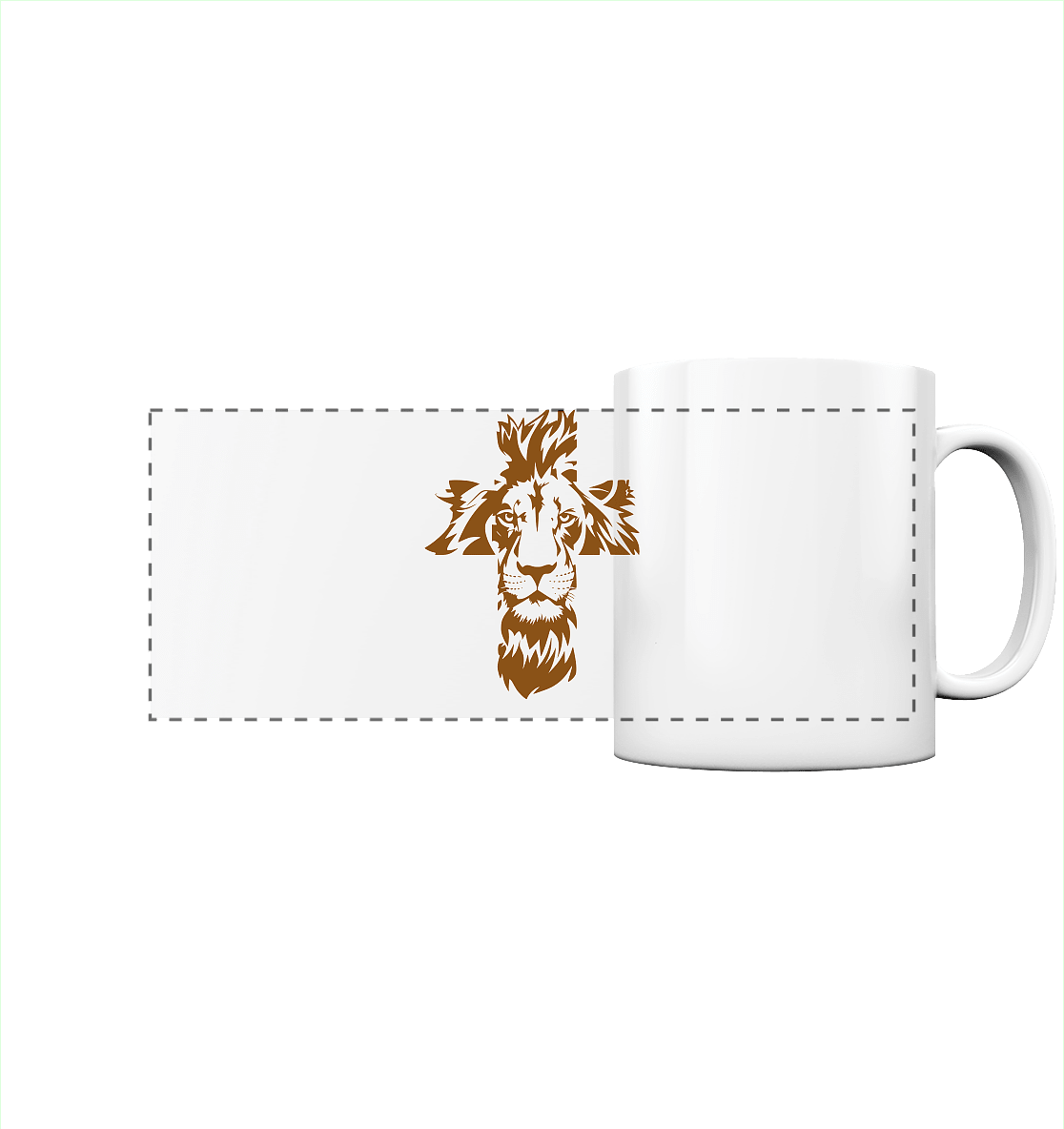 Im Zeichen des Löwen – Fest verwurzelt im Glauben | Christliche Kleidung - Panorama Tasse - Trinkgefäße - White glossy - GfoitMa