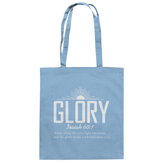 Isaiah 60:1 – Glory | Christliches Design mit Bibelvers - Baumwolltasche - Taschen - Sky Blue - GfoitMa