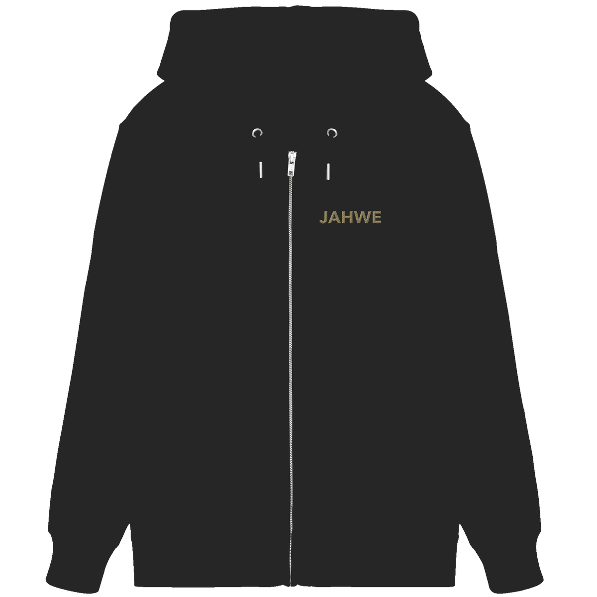 JAHWE – Der Name über allen Namen (Stick) | Christliche Kleidung - Organic Zipper (Stick) - Jacken/ Zipper - Black - GfoitMa