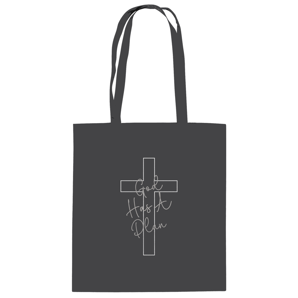 Jeremiah 29:11 – God Has a Plan | Christliches Design - Baumwolltasche - Taschen - Graphite Grey - GfoitMa