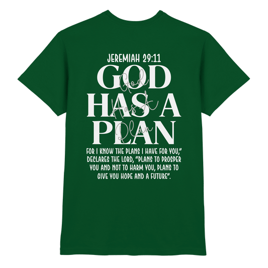 Jeremiah 29:11 – God Has a Plan | Christliches Design - Premium Shirt - Unisex-Shirts - Bottle Green - GfoitMa