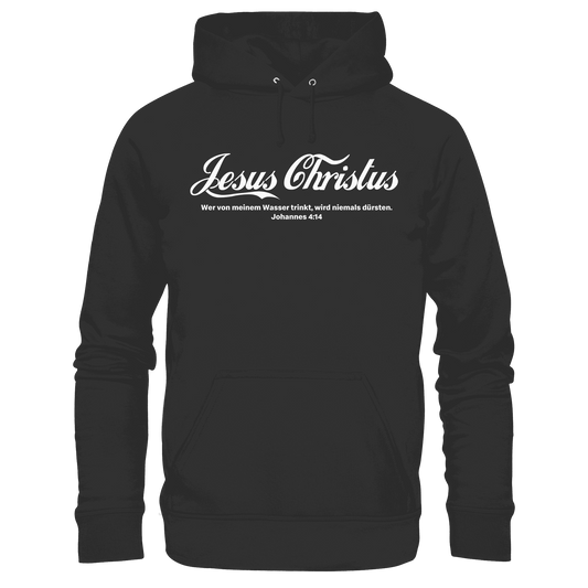 Jesus Christus – Johannes 4,14 | Christliches Statement Design „Lebendiges Wasser“ - Premium Unisex Hoodie - Hoodies - Black - GfoitMa