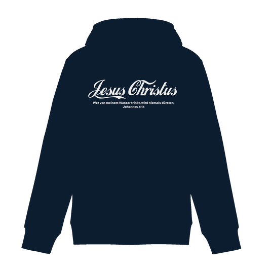 Jesus Christus – Johannes 4,14 | Christliches Statement Design „Lebendiges Wasser“ - Zipper - Jacken/ Zipper - Navy - GfoitMa