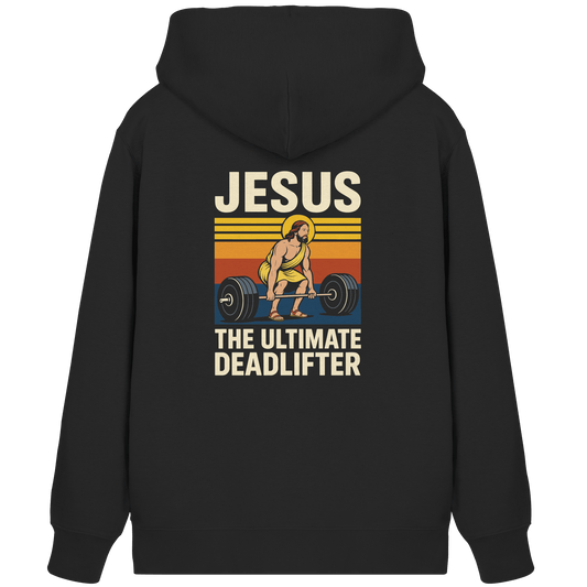 Jesus Deadlifter – Jesus the Ultimate Deadlifter | Christliches Fitness Design - Organic Zipper - Jacken/ Zipper - Black - GfoitMa