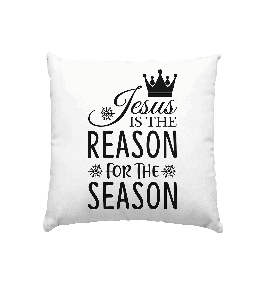 Jesus – Der Grund für die Weihnachtszeit | Christliche Geschenke - Kissen 40x40cm - Home & Living - Weiss satiniert - GfoitMa