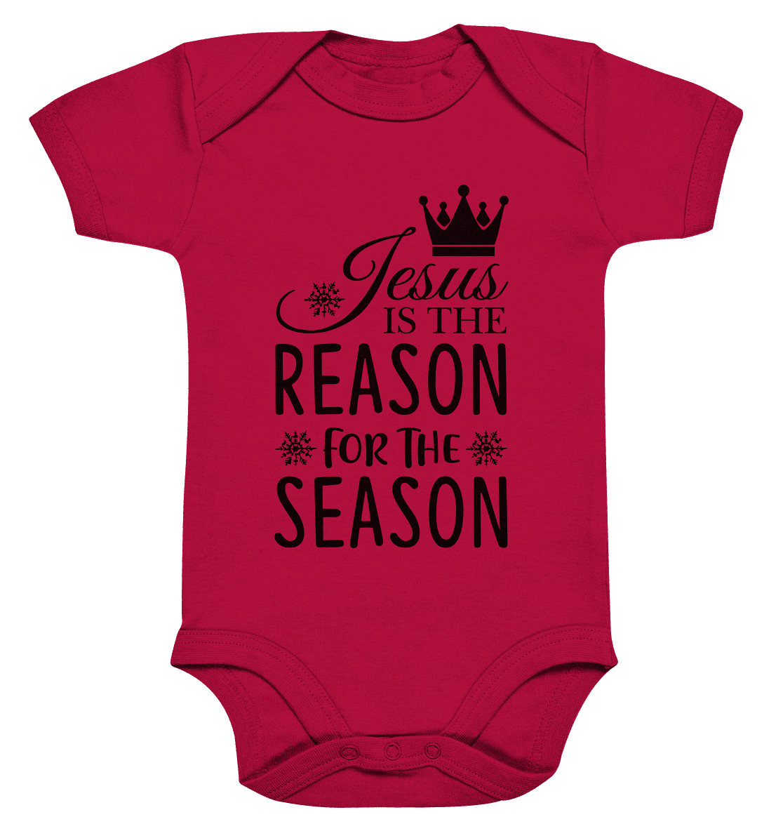 Jesus – Der Grund für die Weihnachtszeit | Christliche Geschenke - Organic Baby Bodysuit - Kids & Babys - Red - GfoitMa