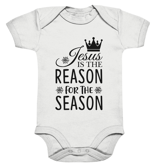 Jesus – Der Grund für die Weihnachtszeit | Christliche Geschenke - Organic Baby Bodysuit - Kids & Babys - White - GfoitMa