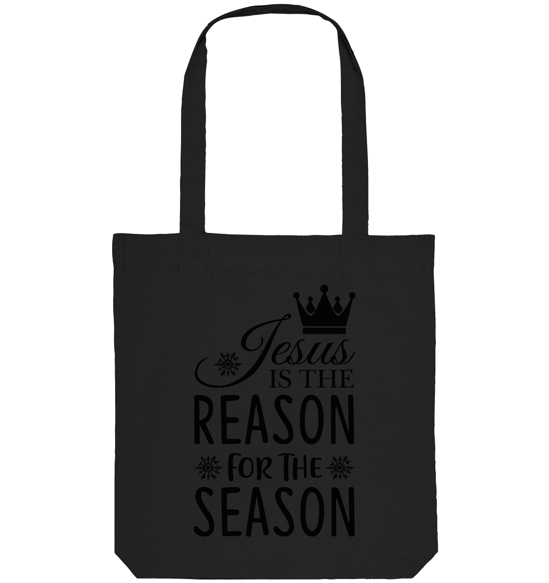 Jesus – Der Grund für die Weihnachtszeit | Christliche Geschenke - Organic Tote-Bag - Taschen - Black - GfoitMa
